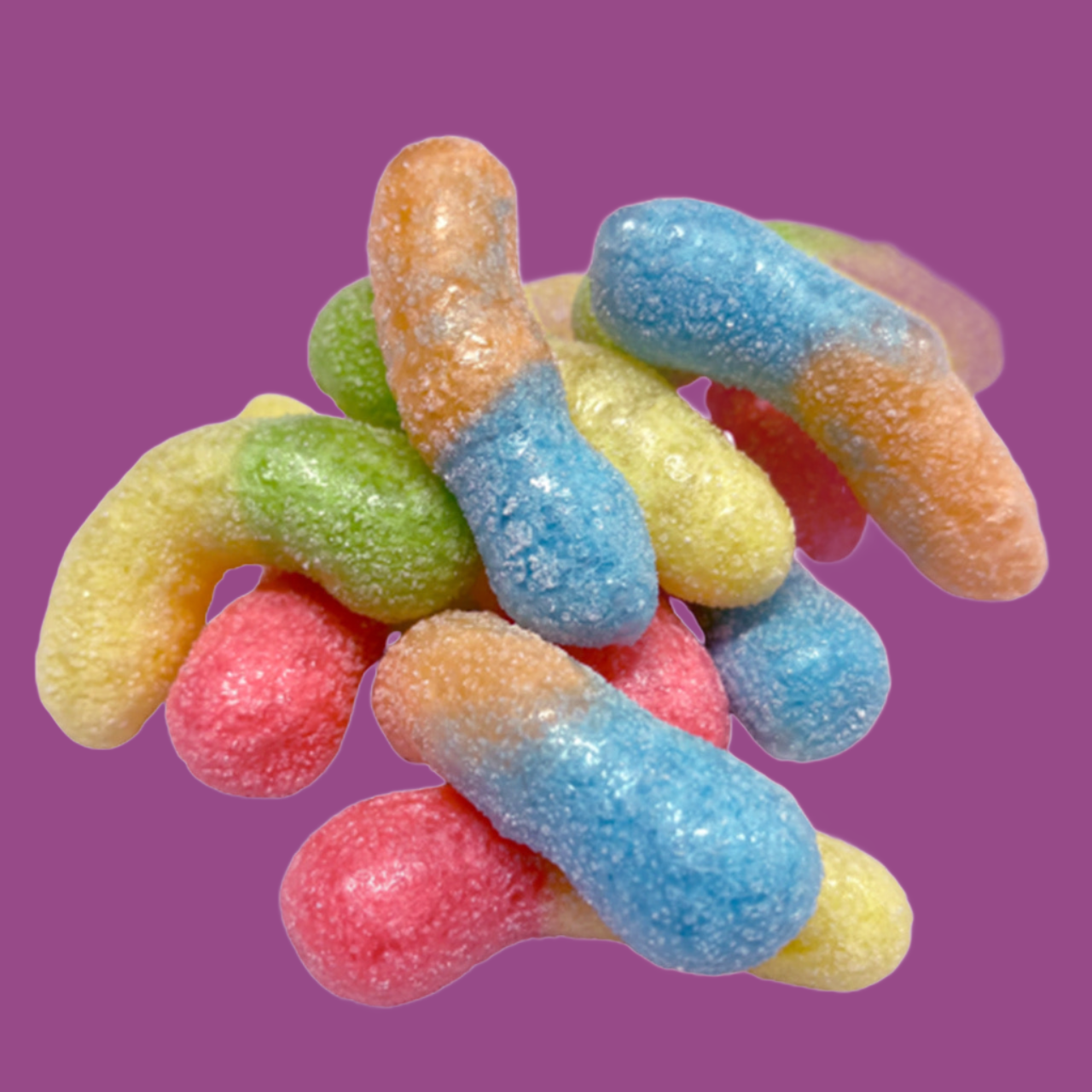 Gummy Sour Worms (Freeze Dried)